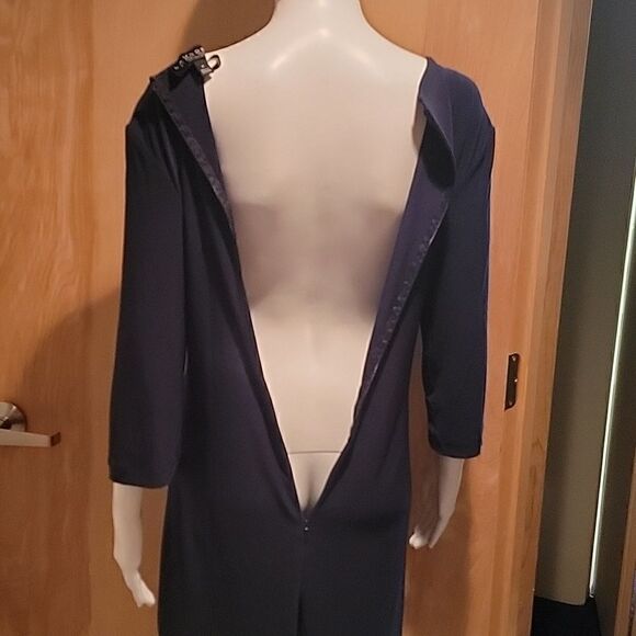 Laundry by Shelli Segal navy faux wrap dress - Picture 11 of 11